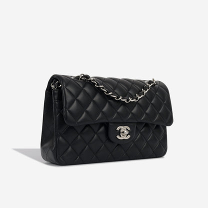 Chanel Classic Flap Lambskin Black Shoulder Bag Style 256