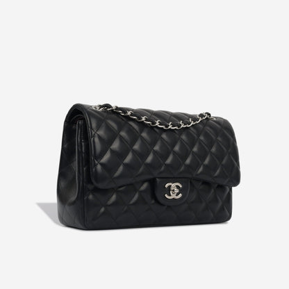 Chanel Classic Flap Lambskin Black Shoulder Bag Style 35