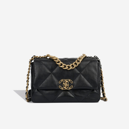 Chanel Chanel 19 Lambskin Black Shoulder Bag Style 19