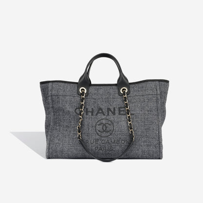 Chanel Cambon Tweed Black Tote Bag