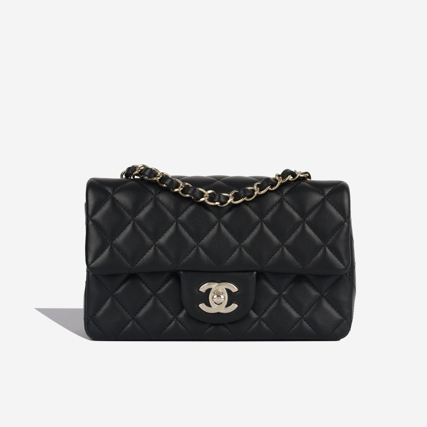Chanel Classic Flap Lambskin Black Shoulder Bag Style 158