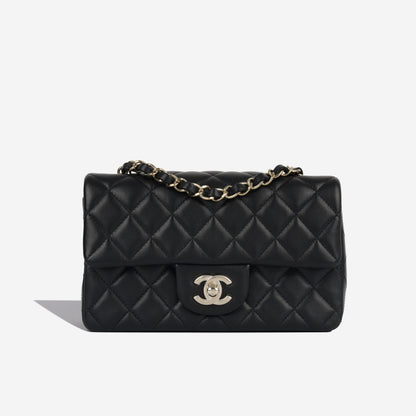 Chanel Classic Flap Lambskin Black Shoulder Bag Style 158