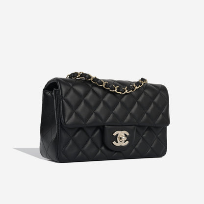 Chanel Classic Flap Lambskin Black Shoulder Bag Style 158