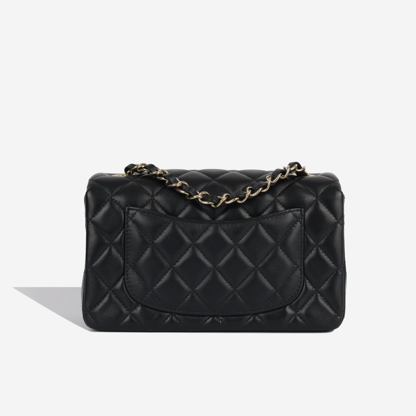 Chanel Classic Flap Lambskin Black Shoulder Bag Style 158