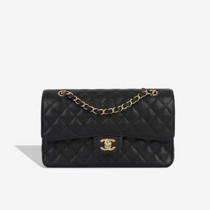 Chanel Classic Flap Caviar Black Shoulder Bag Style 77