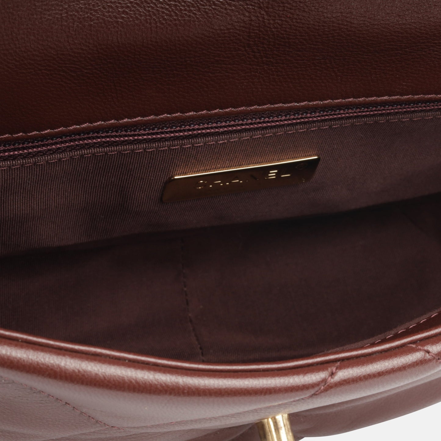 Chanel Chanel 19 Lambskin Brown Shoulder Bag
