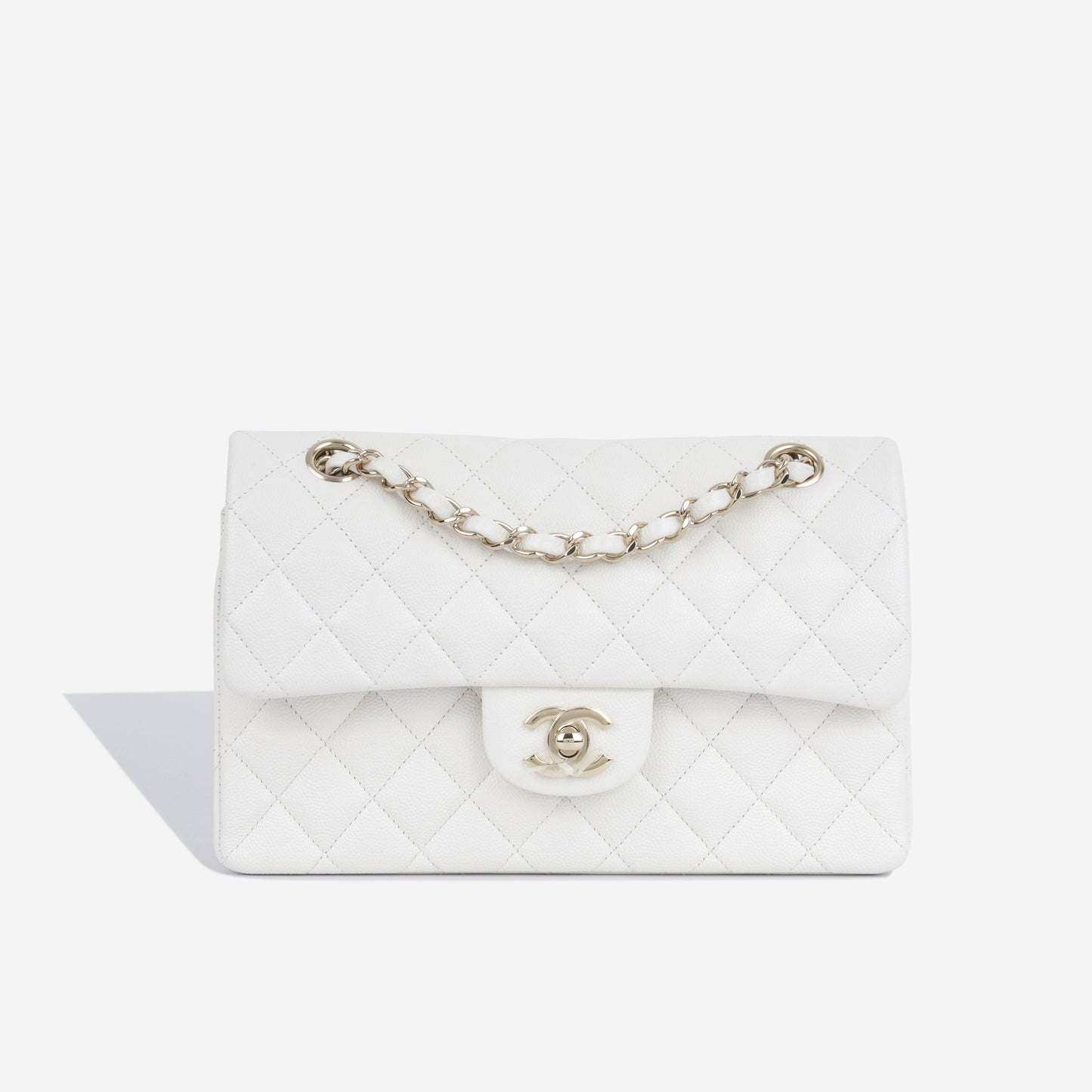 Chanel Classic Flap Caviar Gold Shoulder Bag Style 46