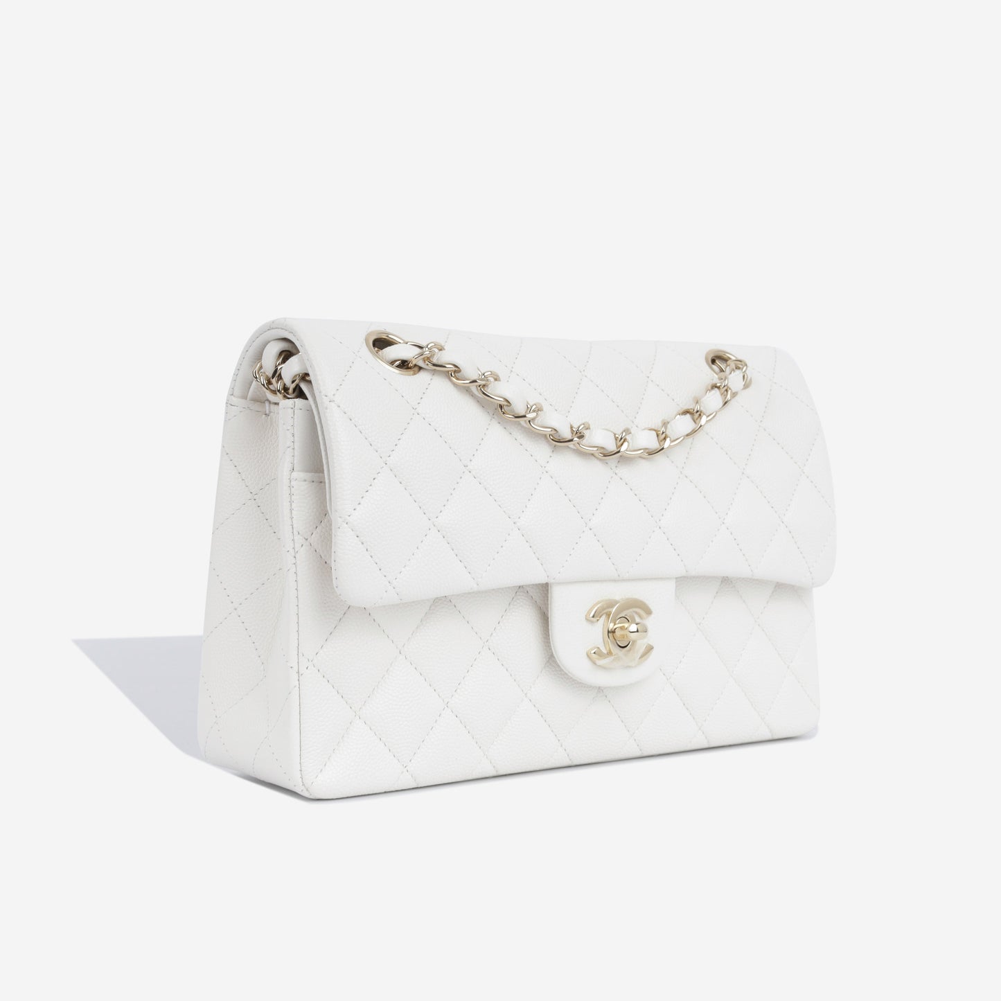 Chanel Classic Flap Caviar Gold Shoulder Bag Style 46