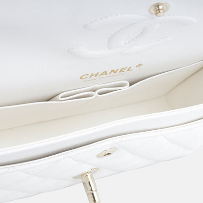 Chanel Classic Flap Caviar Gold Shoulder Bag Style 30
