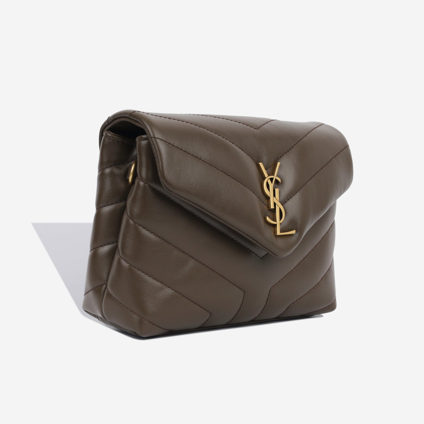 Saint Laurent Loulou Calfskin Brown Shoulder Bag