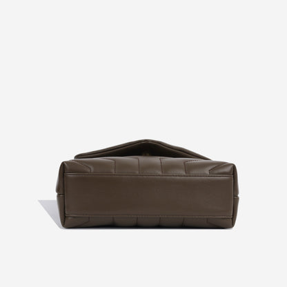 Saint Laurent Loulou Calfskin Brown Shoulder Bag