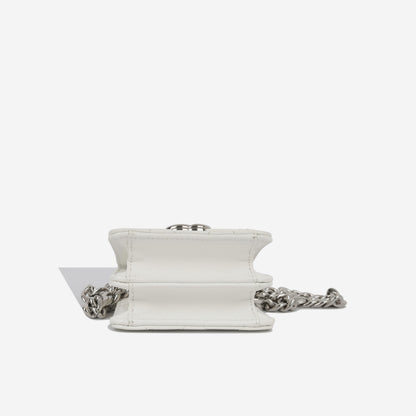 Chanel Vanity Caviar Silver Clutch Caviar