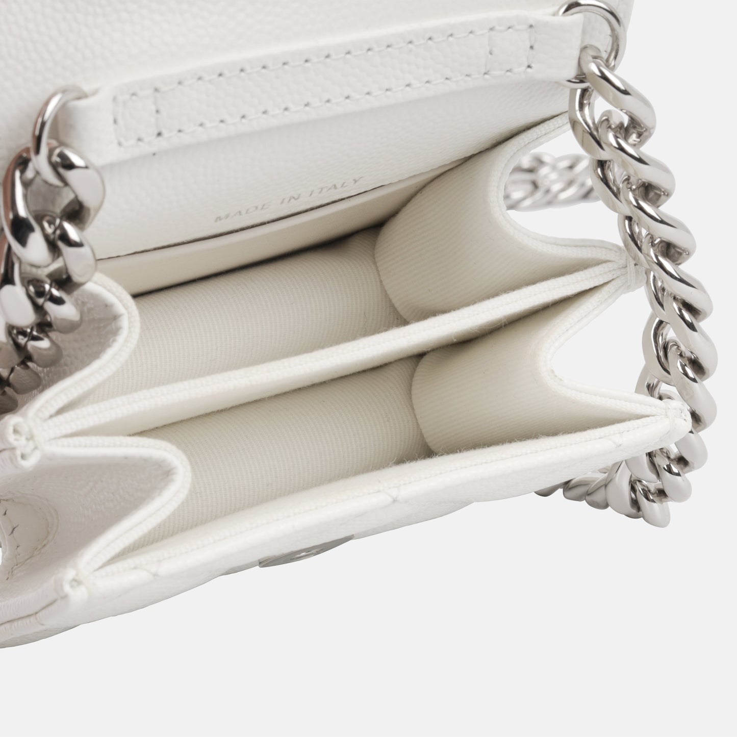 Chanel Vanity Caviar Silver Clutch Caviar