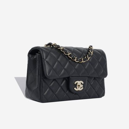Chanel Classic Flap Lambskin Black Shoulder Bag Style 137