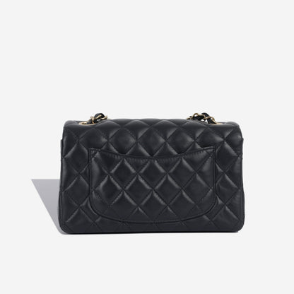 Chanel Classic Flap Lambskin Black Shoulder Bag Style 137