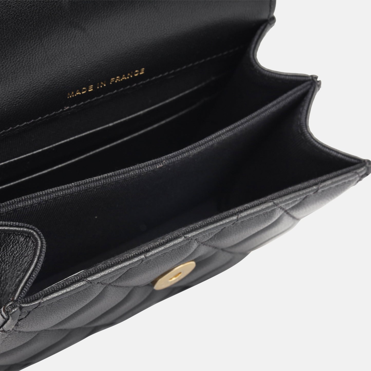 Chanel Classic Flap Lambskin Black Shoulder Bag Style 329