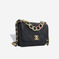 Chanel Seasonal Rainbow Chain Flap - Black Goatskin Ghw