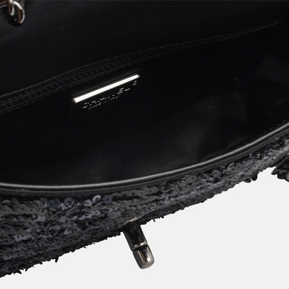 Chanel Classic Flap Lambskin Black Shoulder Bag Style 135