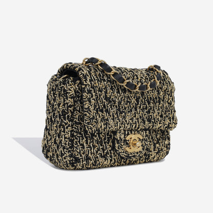 Chanel Classic Flap Tweed Black Shoulder Bag Style 2