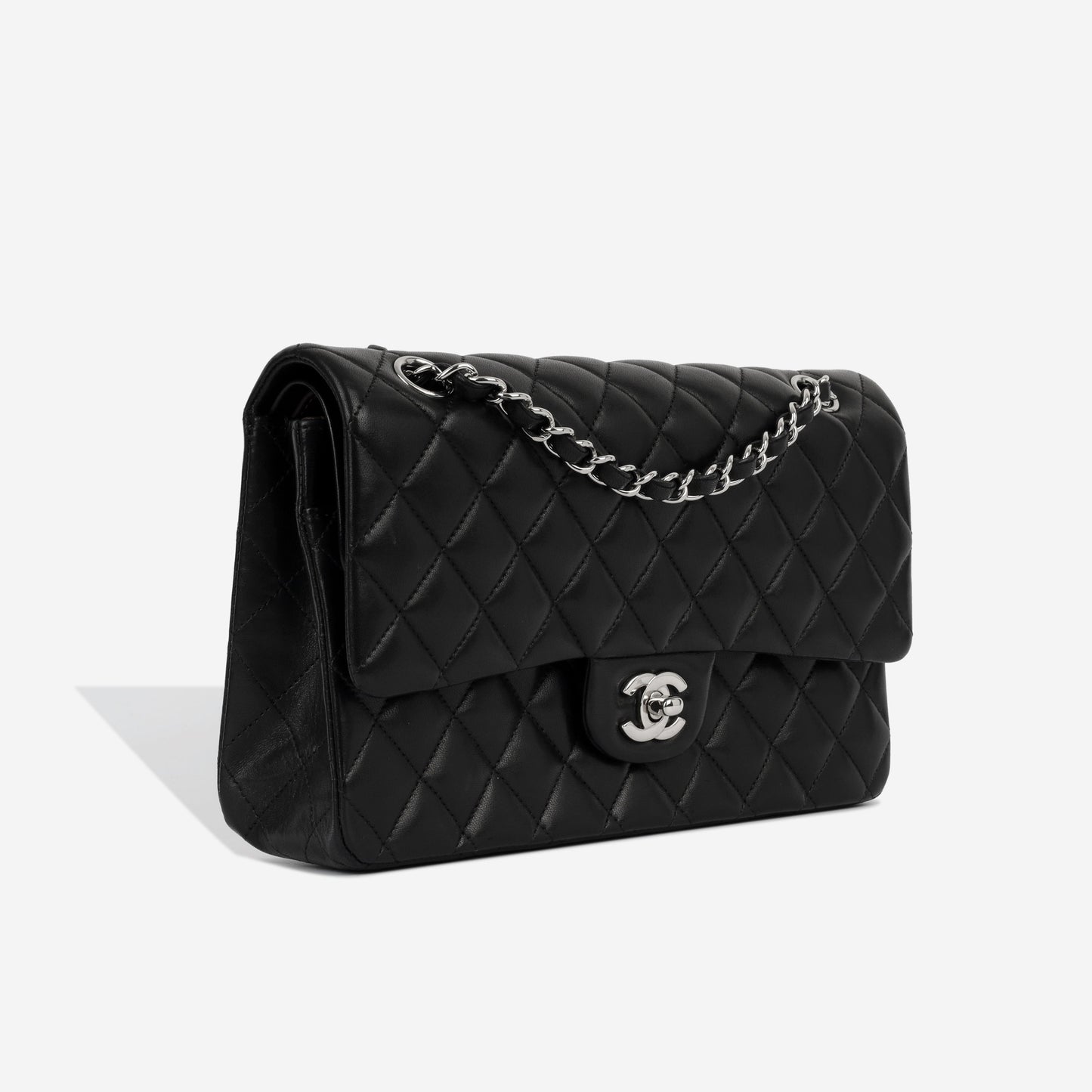 Chanel Classic Flap Lambskin Black Shoulder Bag Style 103