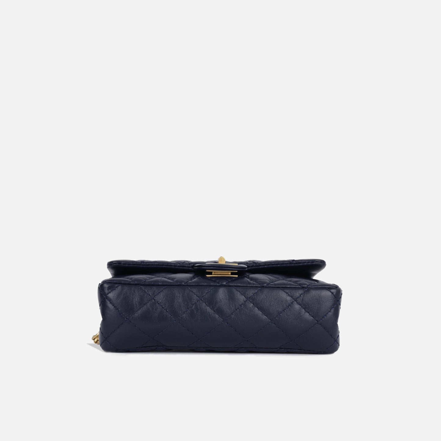 Chanel 2 55 Calfskin Gold Shoulder Bag