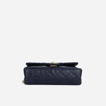 Chanel 2 55 Calfskin Gold Shoulder Bag