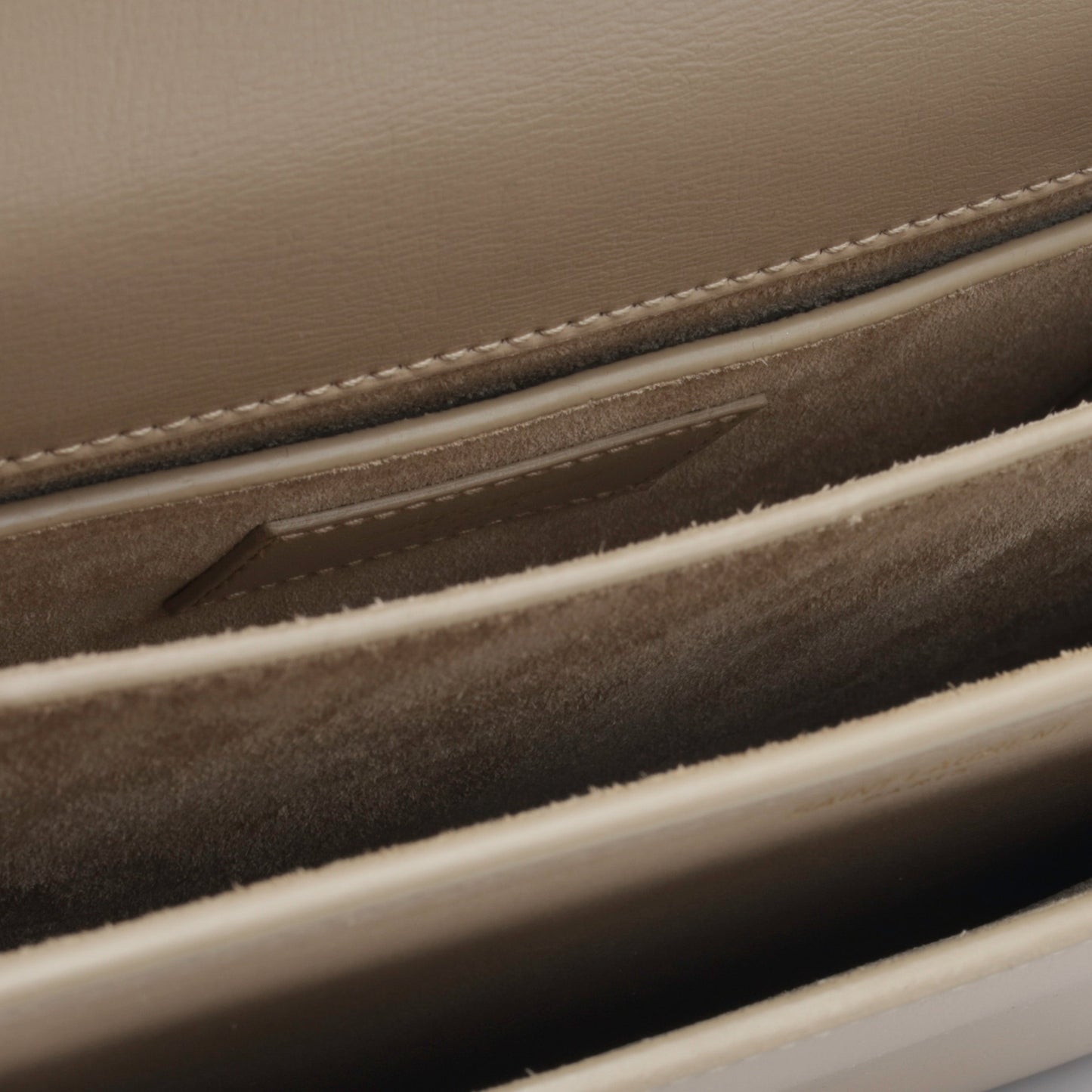 Saint Laurent Sunset Calfskin Beige Shoulder Bag