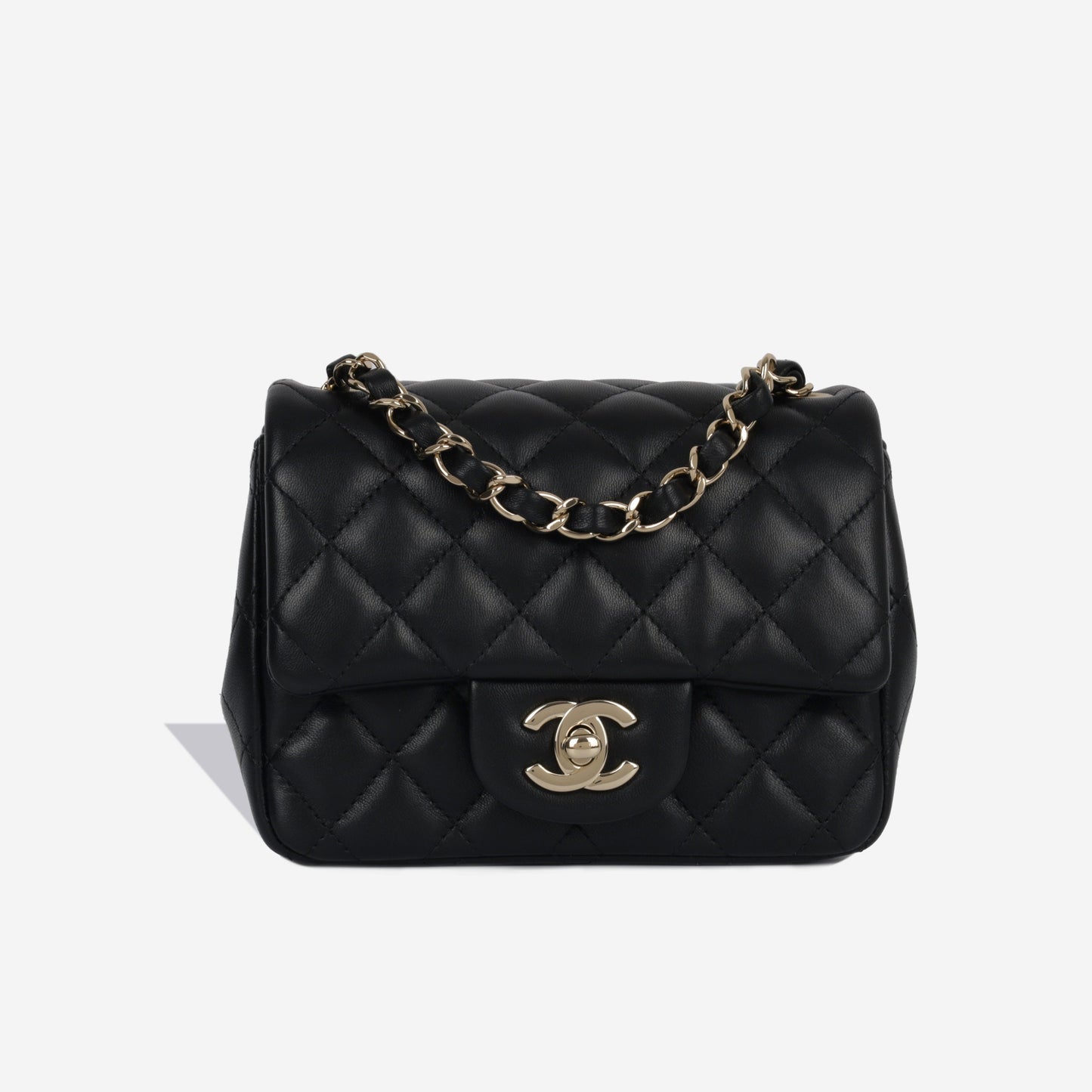 Chanel Classic Flap Lambskin Black Shoulder Bag Style 213