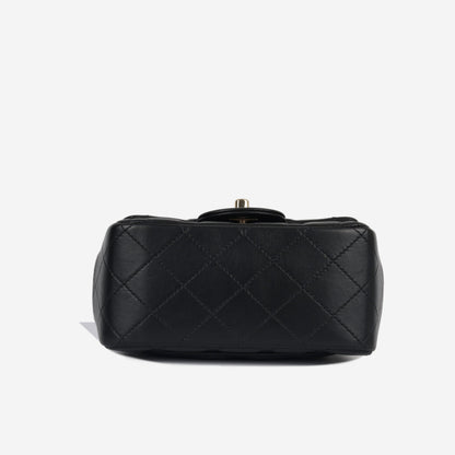Chanel Classic Flap Lambskin Black Shoulder Bag Style 213