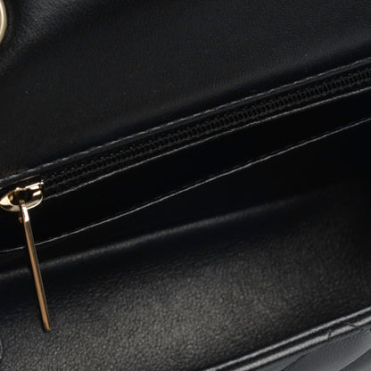 Chanel Classic Flap Lambskin Black Shoulder Bag Style 213