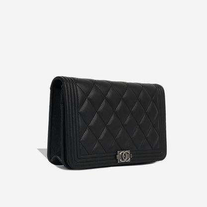 Chanel Boy Bag Caviar Black Crossbody Caviar
