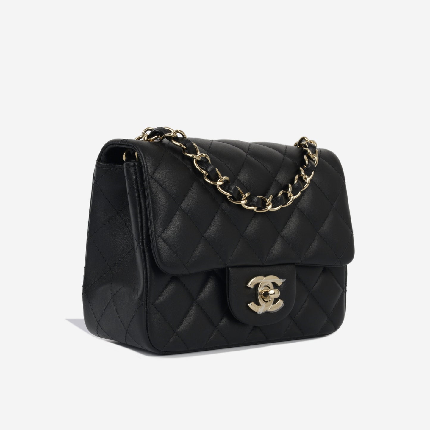 Chanel Classic Flap Lambskin Black Shoulder Bag Style 212