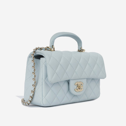 Chanel Classic Flap Lambskin Gold Shoulder Bag Style 123