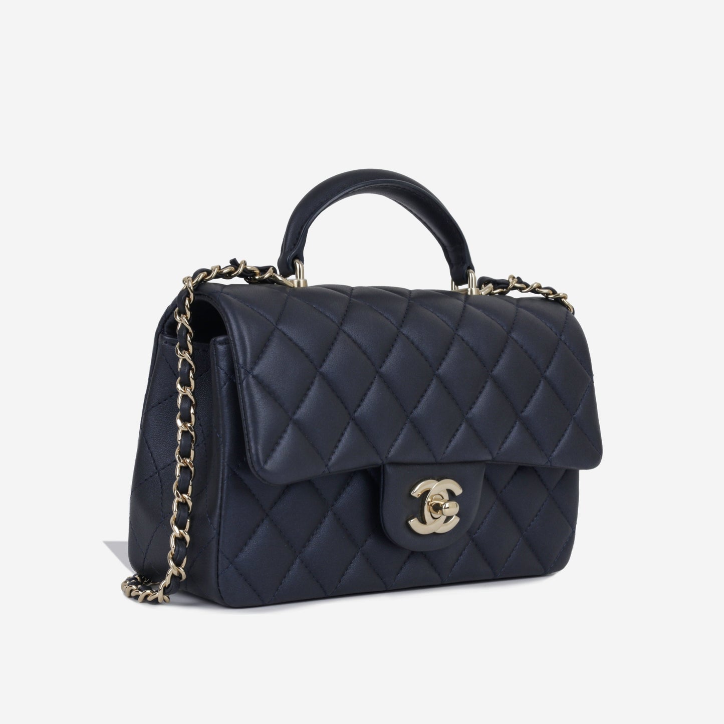 Chanel Classic Flap Lambskin Gold Shoulder Bag Style 121