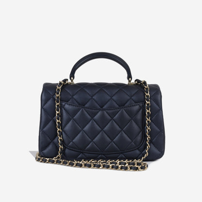 Chanel Classic Flap Lambskin Gold Shoulder Bag Style 121