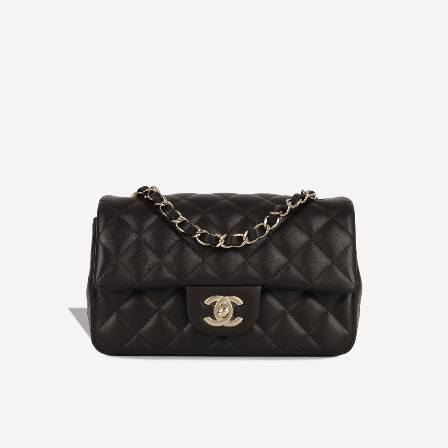 Chanel Classic Flap Lambskin Brown Shoulder Bag Style 2