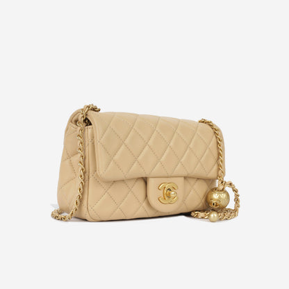 Chanel Classic Flap Lambskin Gold Shoulder Bag Style 130
