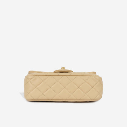 Chanel Classic Flap Lambskin Gold Shoulder Bag Style 130