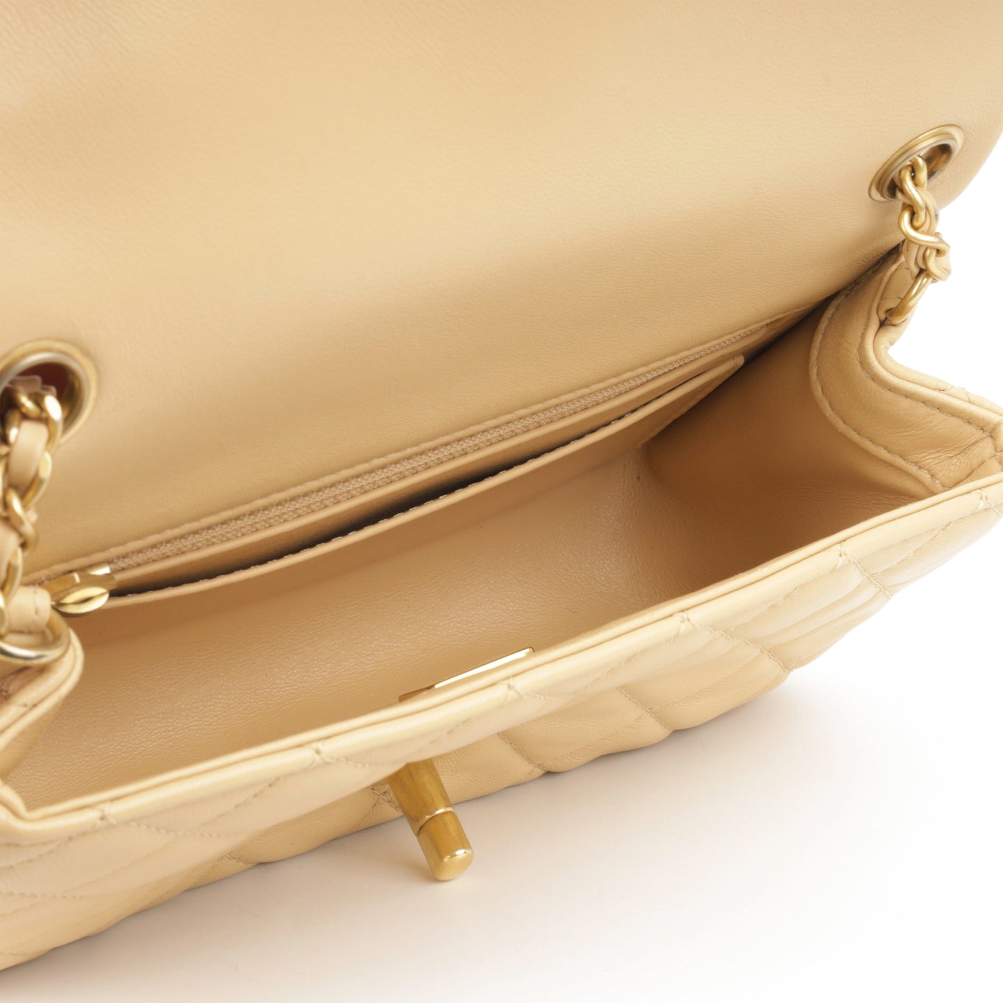 Chanel Classic Flap Lambskin Gold Shoulder Bag Style 130