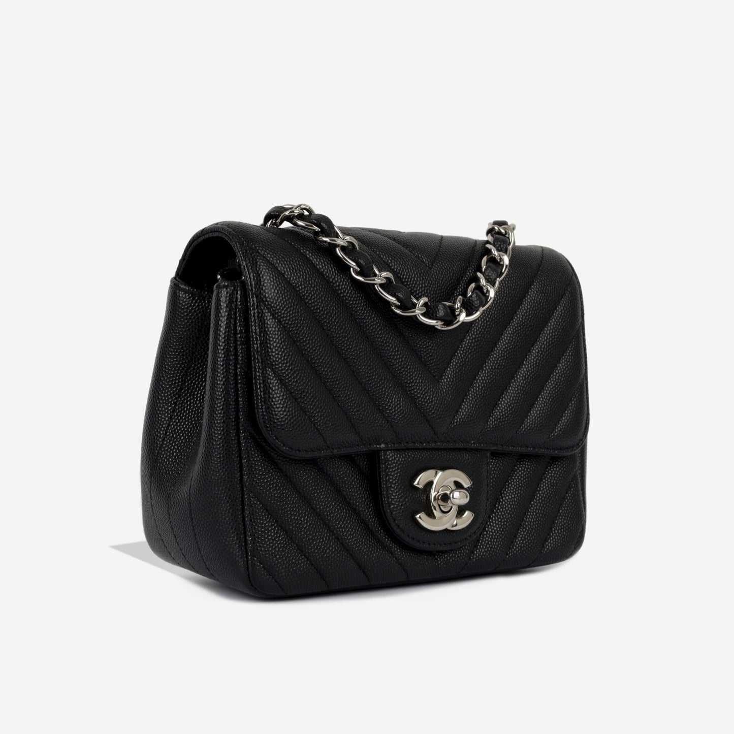 Chanel Classic Flap Caviar Black Shoulder Bag Style 114