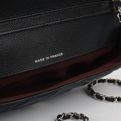 Chanel Classic Flap Caviar Black Shoulder Bag Style 138