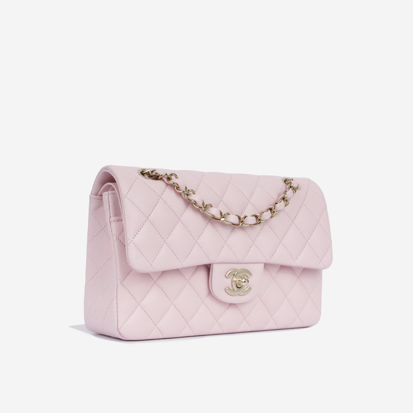 Chanel Classic Flap Caviar Gold Shoulder Bag Style 47