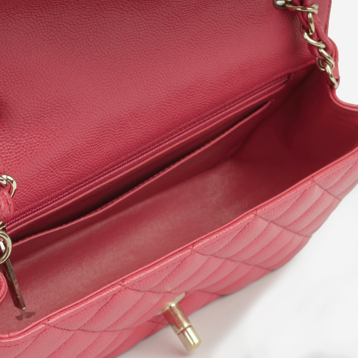 Chanel Classic Flap Lambskin Gold Shoulder Bag Style 45