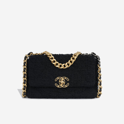 Chanel Chanel 19 Tweed Black Shoulder Bag Style 2