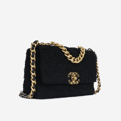 Chanel Chanel 19 Tweed Black Shoulder Bag Style 2