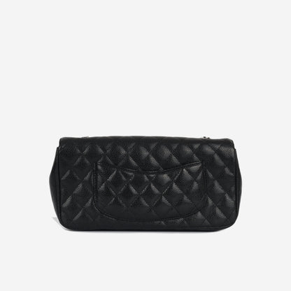 Chanel Classic Flap Lambskin Black Shoulder Bag Style 286