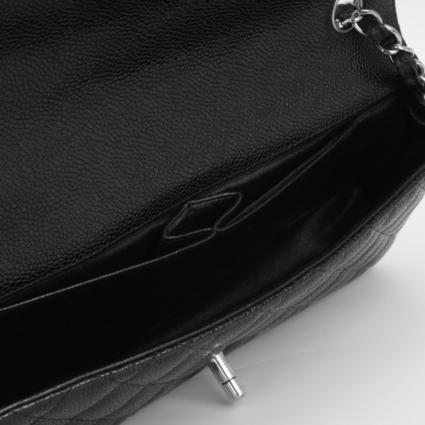 Chanel Classic Flap Lambskin Black Shoulder Bag Style 286