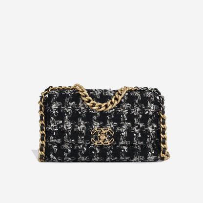 Chanel Chanel 19 Tweed Black Shoulder Bag Tweed