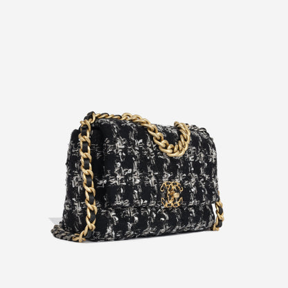 Chanel Chanel 19 Tweed Black Shoulder Bag Tweed