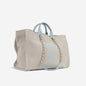 Chanel Deauville Canvas Gold Tote Bag